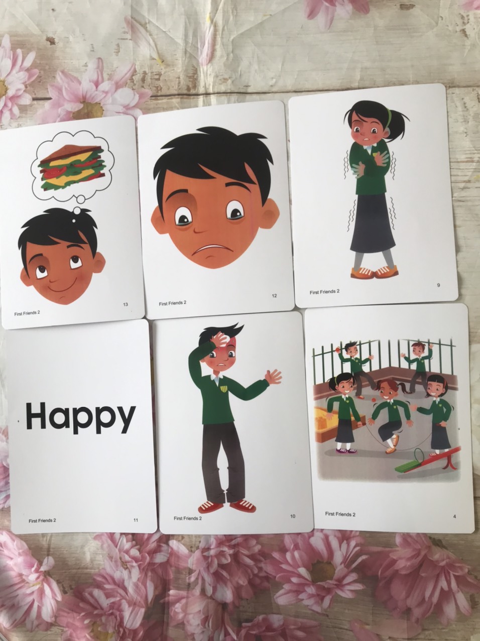 FLASHCARD FIRST FRIENDS 1,2 (phiên bản 1st)- ép plastic bền đẹp, khổ A5