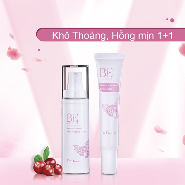 Bộ 2 Sản Phẩm Chăm Sóc Vùng Kín Phụ Nữ Dr.Douxi- Gel Dưỡng Hồng Và Se Khít Vùng Kín + Xịt Phụ Khoa Dr.Douxi