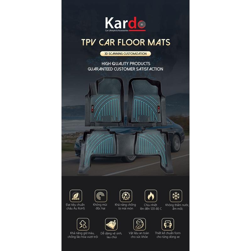 Thảm lót sàn Mazda CX8 bằng khuôn đúc hãng Kardo hoặc 3D MAXpider KAGU, Chất liệu TPV,XPE an toàn không độc hại