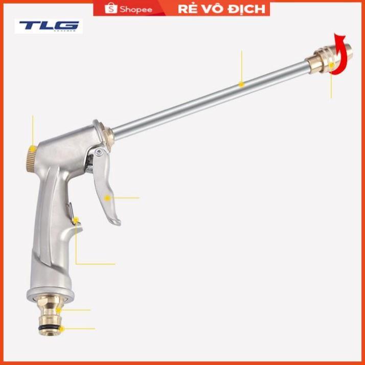 Bộ dây vòi xịt nước rửa xe, tưới cây . tăng áp 3 lần, loại 7m, 10m 206701-2 đầu đồng, cút, nối đen
