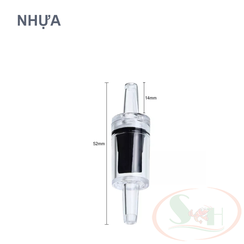 Van một chiều DIY nhựa, inox chuyên khí oxy co2 chống trào ngược nước check valve