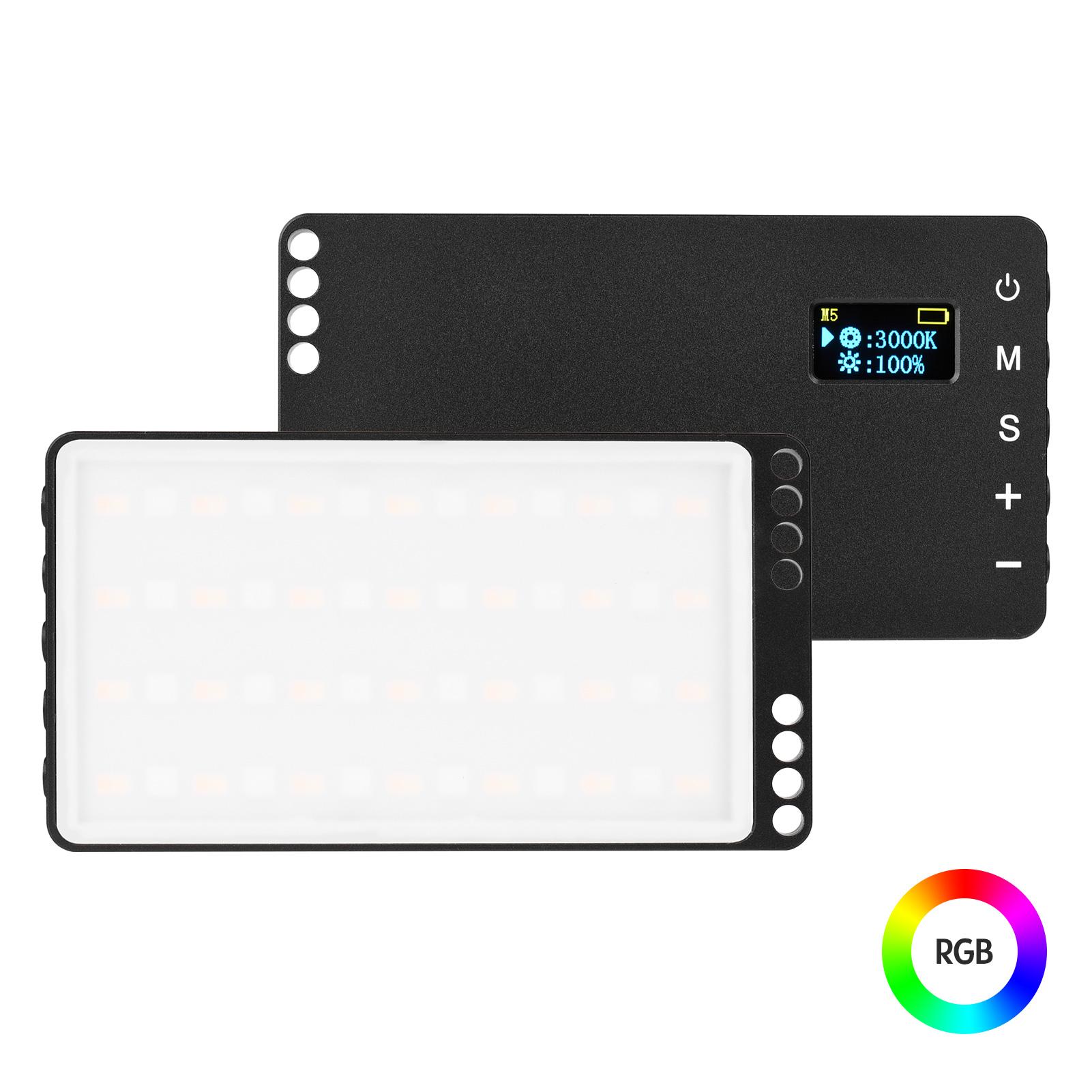 Đèn LED RGB đầy màu sắc nhỏ gọn Hai màu Nhiệt độ 3000K-6500K Độ sáng có thể thay đổi độ sáng 0% -100%
