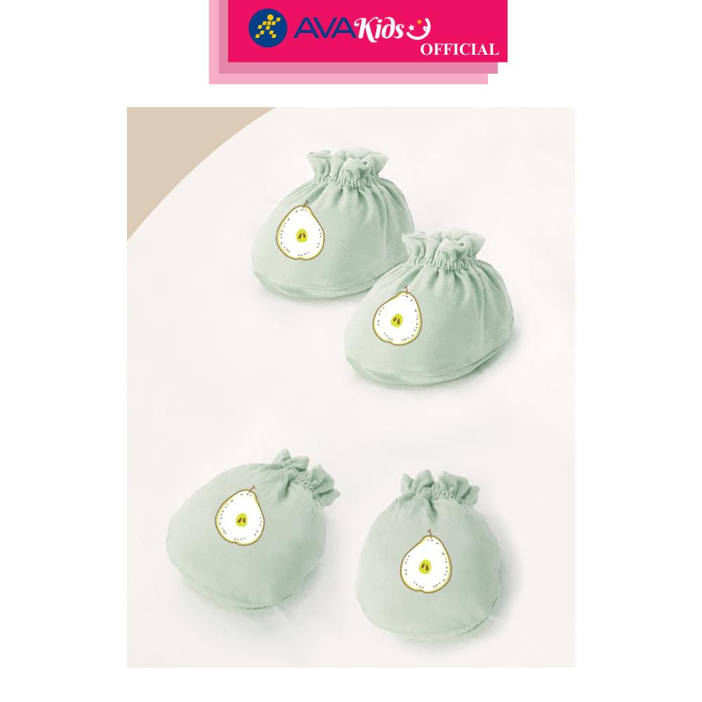 Bộ bao tay, bao chân in trái cây Babymommy - Màu ngẫu nhiên (0 - 3 tháng)