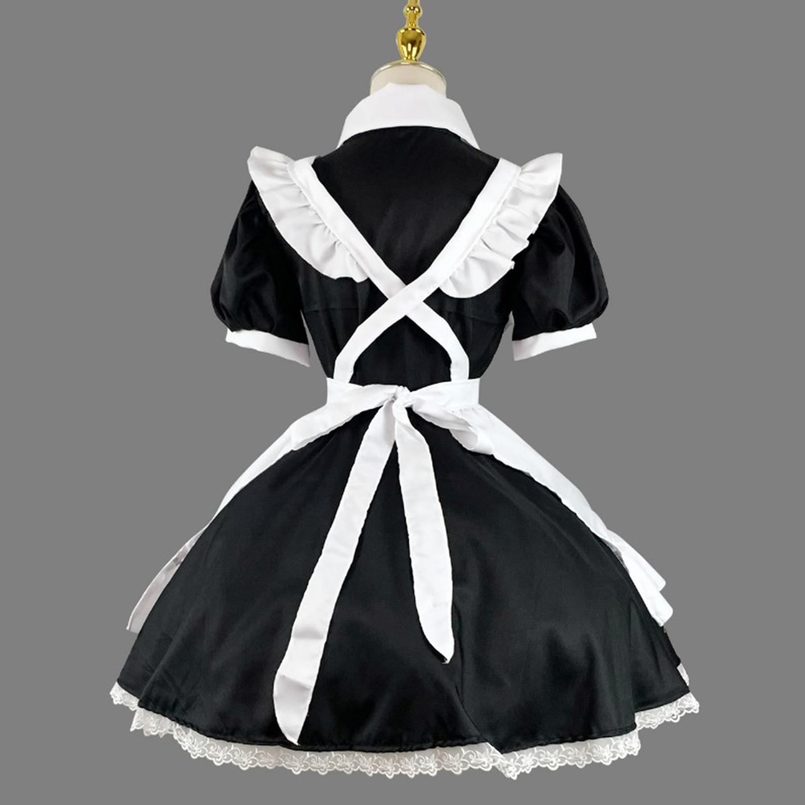 Classic Maid Costume for Halloween Fancy Dress Japanese Anime Outfit Party