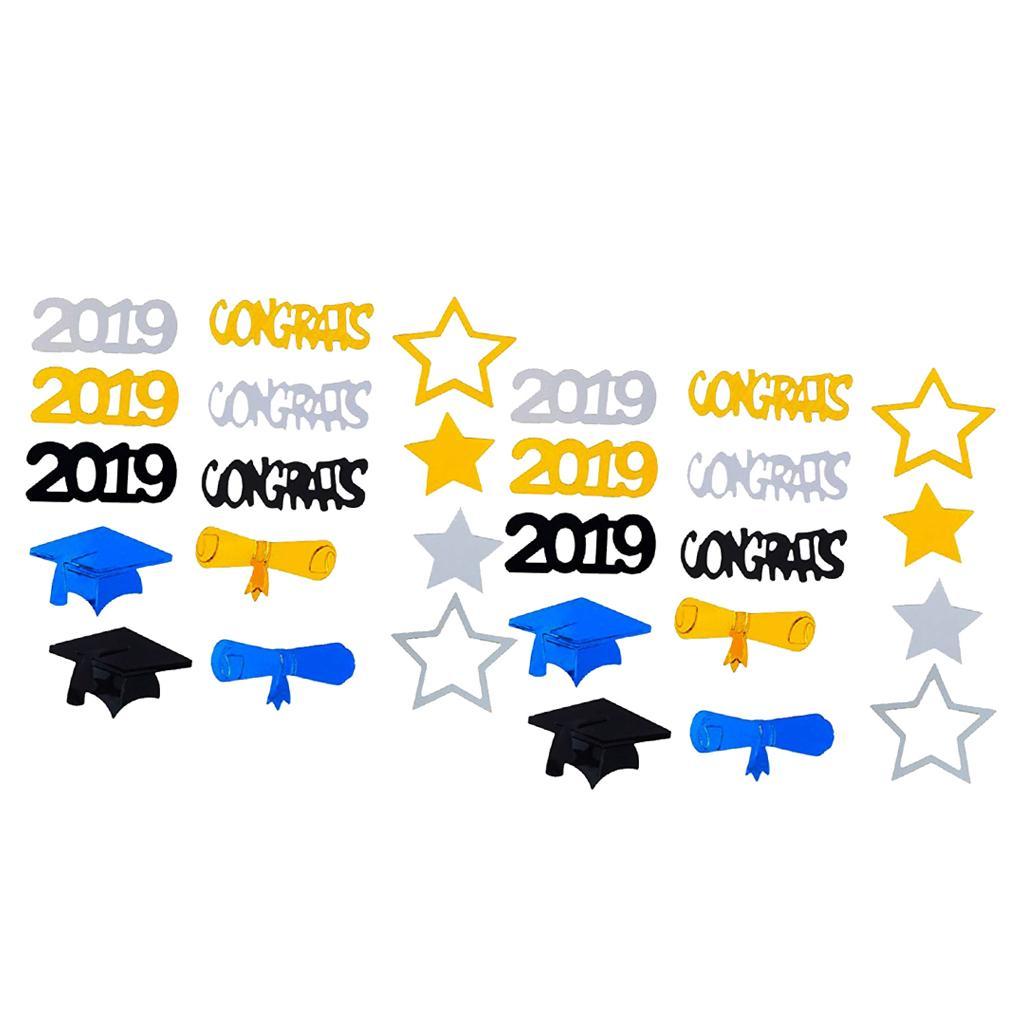 2 Bags Graduation Confetti Party Decor 100g, Star, , 2019, CONGRATS, GRAD