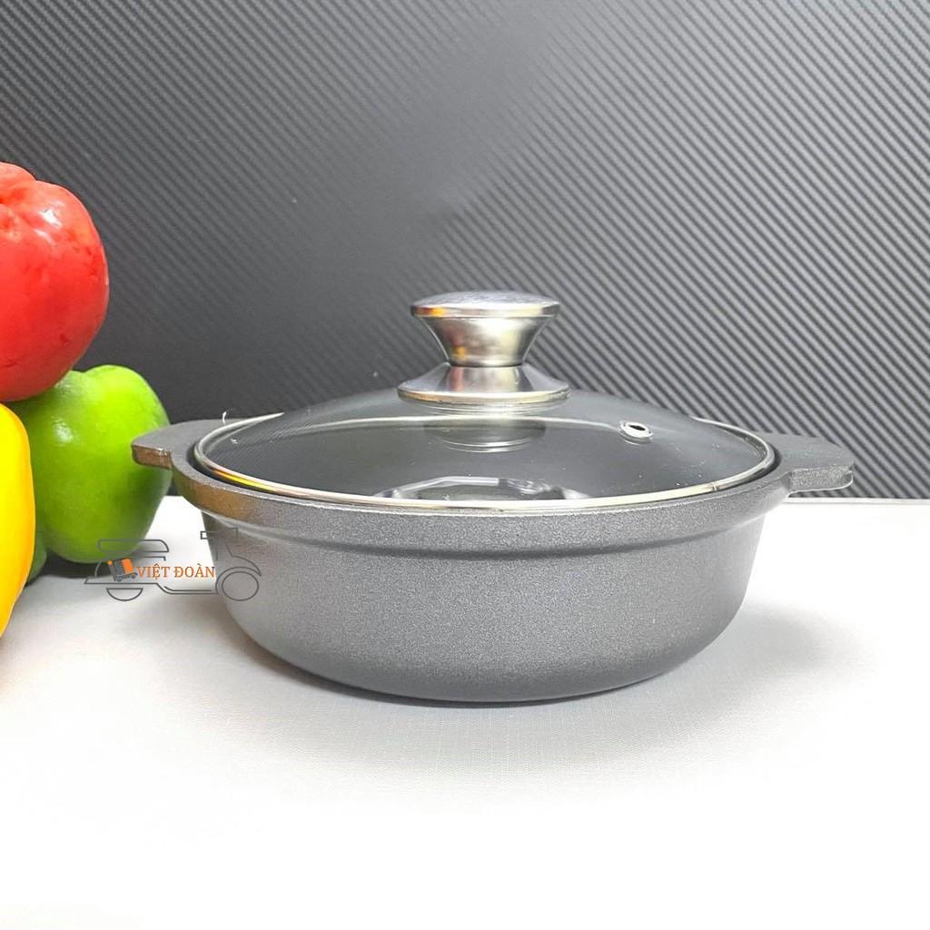 Nồi chống dính cao cấp 18 cm - HỢP KIM NHÔM CAO CẤP - Kho thịt cá, cơm chiên , mì cay, om , kho tộ …Tiện ích cho gia đìn