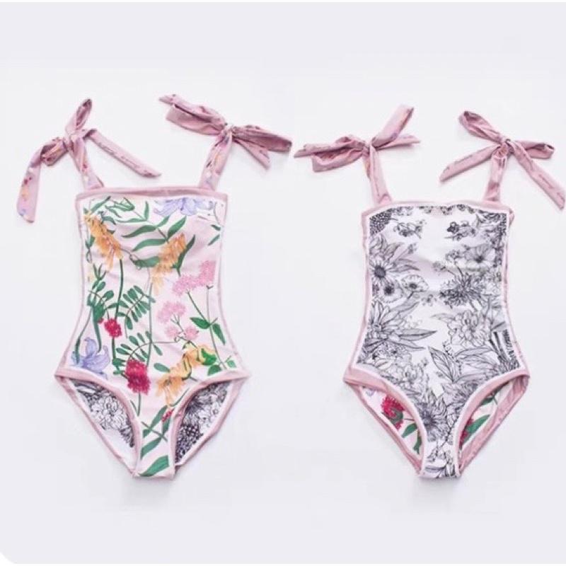 Monokini hoa Bộ bơi liền mảnh hoa mặc được 2 kiểu siêu đẹp