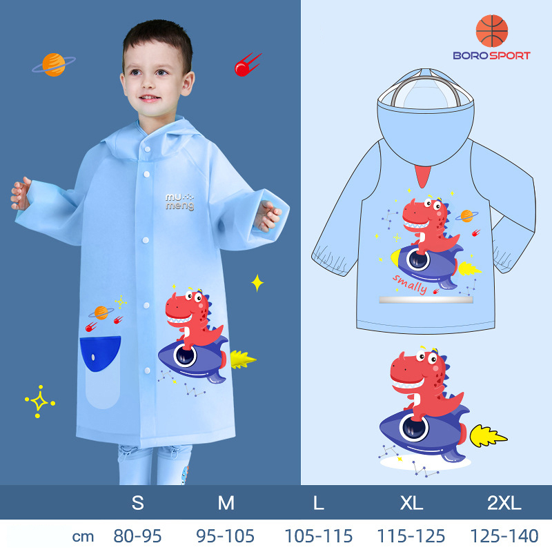 Hình ảnh Áo mưa trẻ EM CHO BÉ TRAI BÉ GÁI CÓ CHIỀU CAO TỪ 80CM-140CM , CHẤT LIỆU eva MỀM MẠI AN TOÀN , CHỐNG THẤM , SIÊU BỀN - BORO SPORT