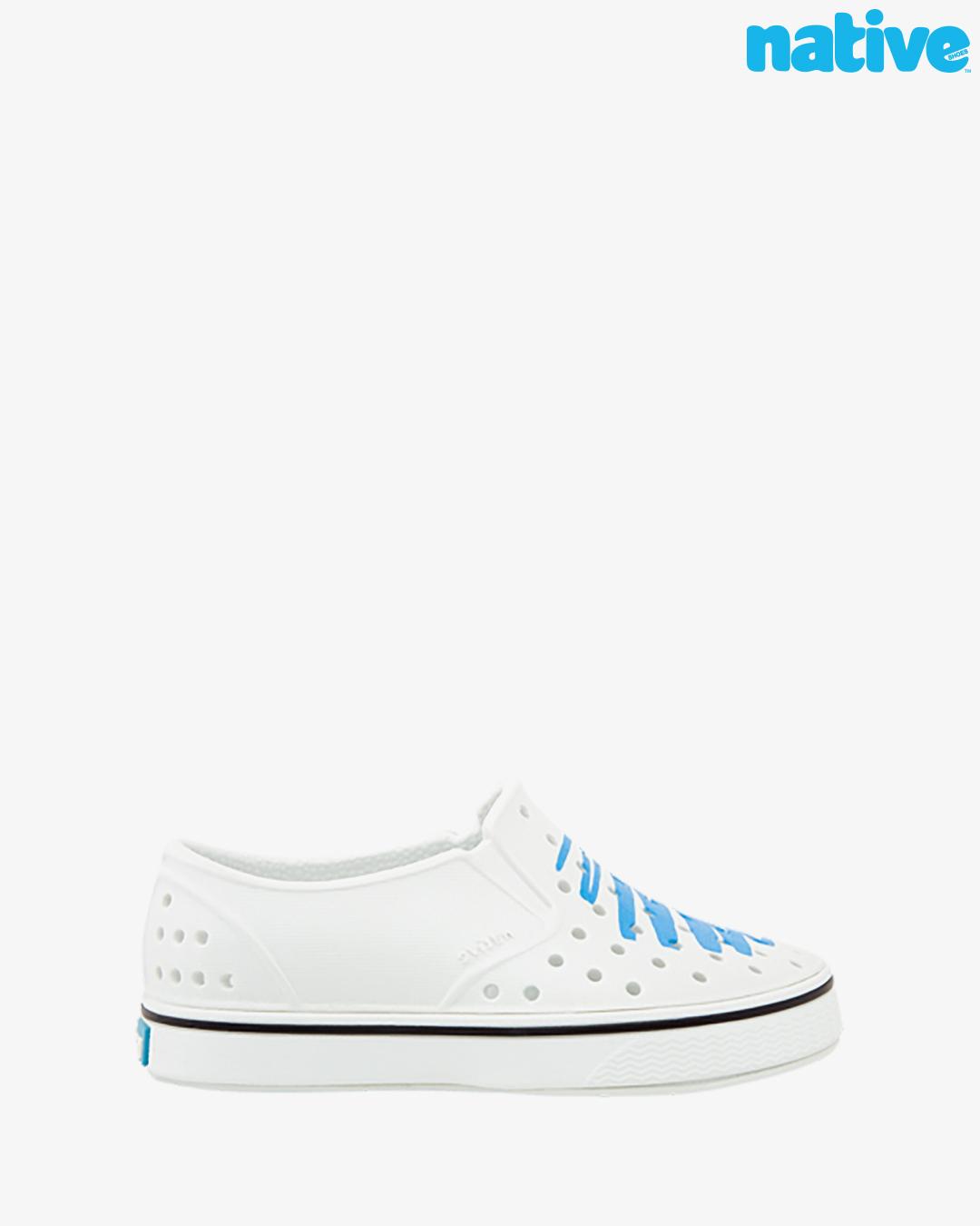 Giày Lười Trẻ Em NATIVE Miles Print Child - Shell White/ Shell White/ Itty Bitty Blue Scribble - 27