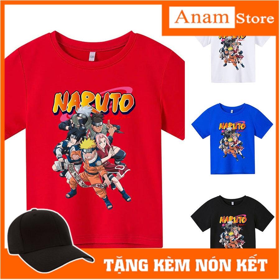 Áo thun cho bé NARUTO 1, 4 màu, có size người lớn, áo thun trẻ em Anam Store