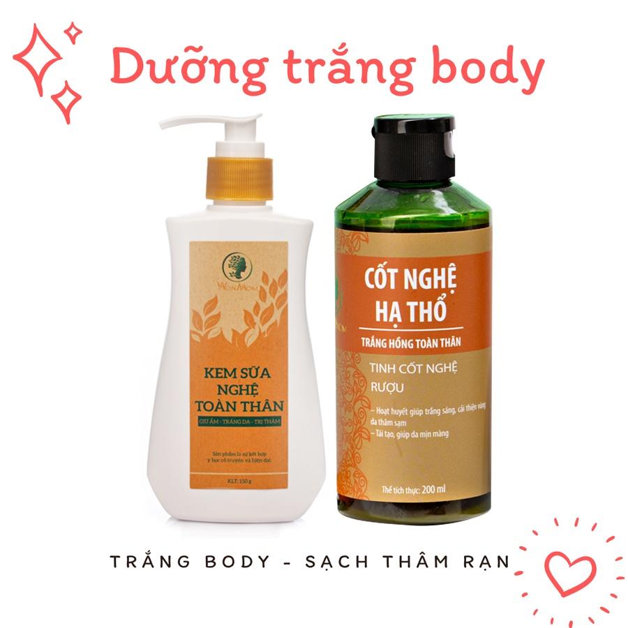 Bộ ở cữ đầy đủ Wonmom ( Tắm gội - dưỡng trắng mặt - body - giảm eo - xông hơi - lợi sữa - bé