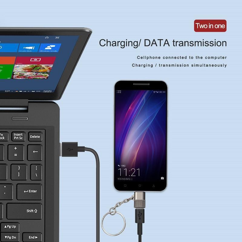 Đầu Chuyển Đổi Micro Usb Otg Sang Type-C Hợp Kim Kẽm