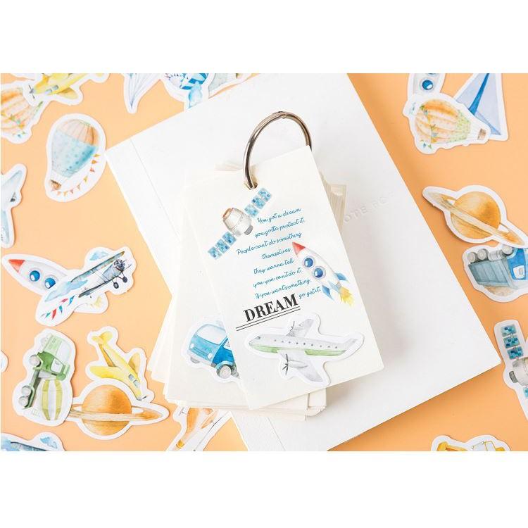 Bộ 46 Sticker Hàn Quốc hoạt hình dán trang trí E34