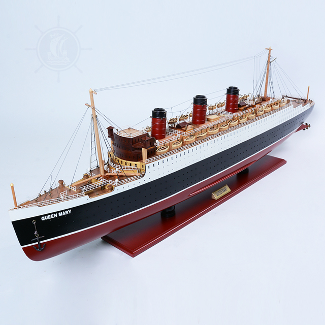 Du Thuyền Queen Mary 2 Bằng Gỗ Dùng Để Trưng Bày Trang Trí Dài 100 Cm