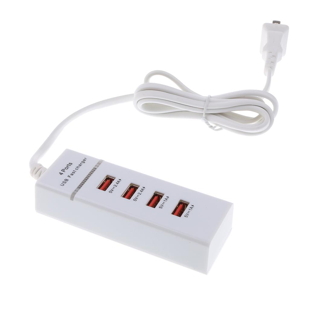 4Port USB3.0 Hi-Speed Compact Hub Adapter Socket For PC Laptop US Plug