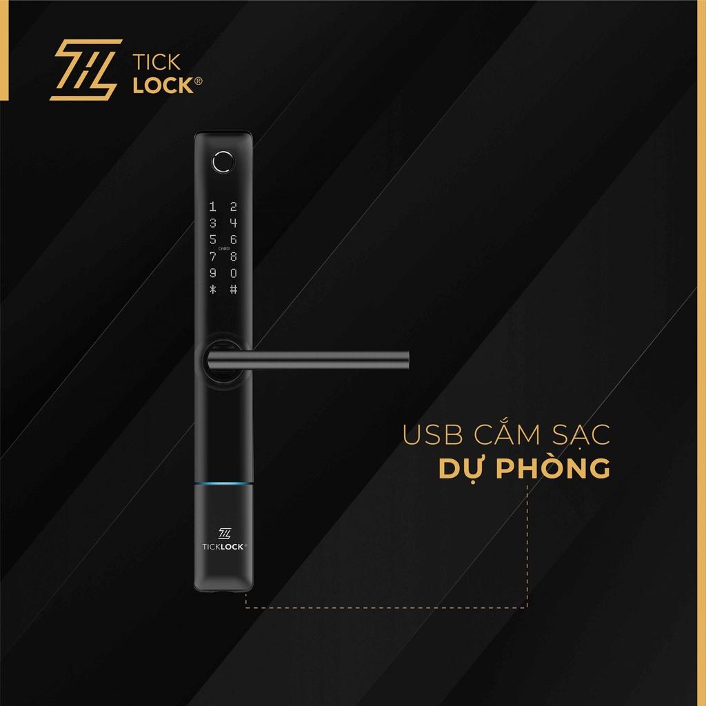 Khoá cửa vân tay I720 công nghệ Malaysia cho cửa nhôm, sắt, gỗ - APP TTLOCK