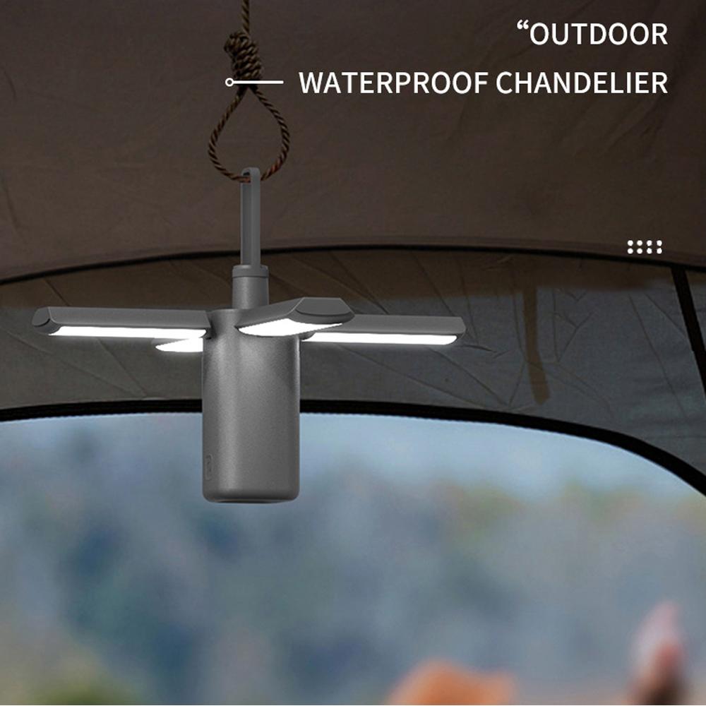 Outdoor Camping Light Portable Campsite Lantern Foldable Flashlight Power Bank Waterproof with 4 Lights Modes