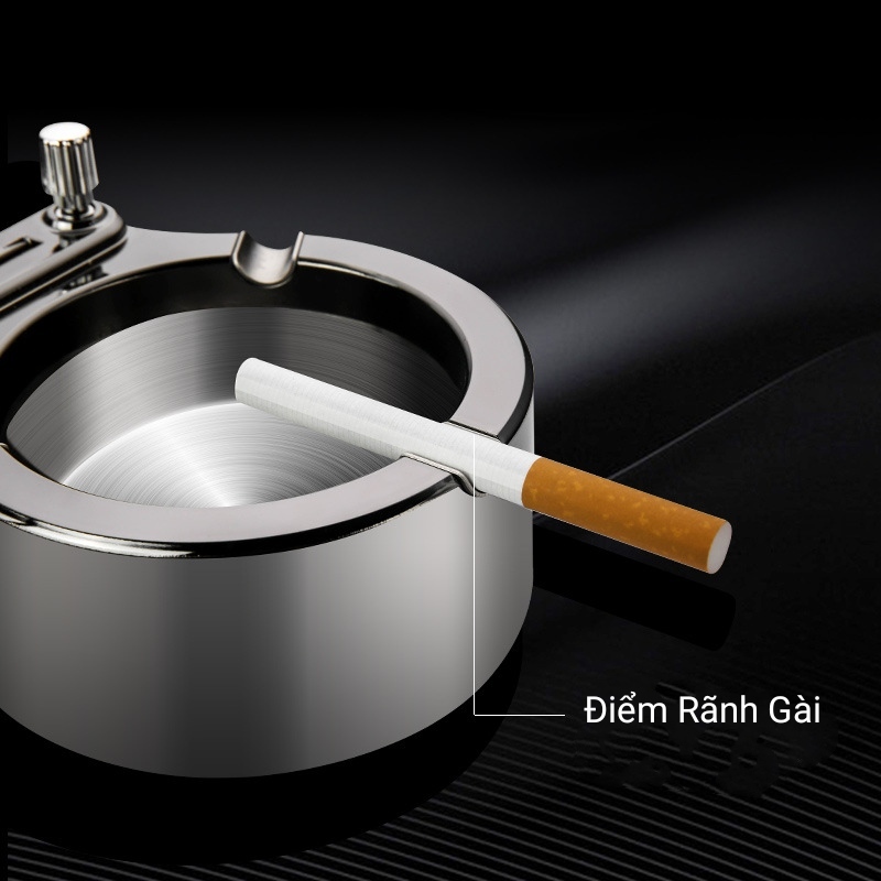 Gạt tàn thuốc Iá kiêm quẹt bật lửa xăng vĩnh cữu Cao cấp