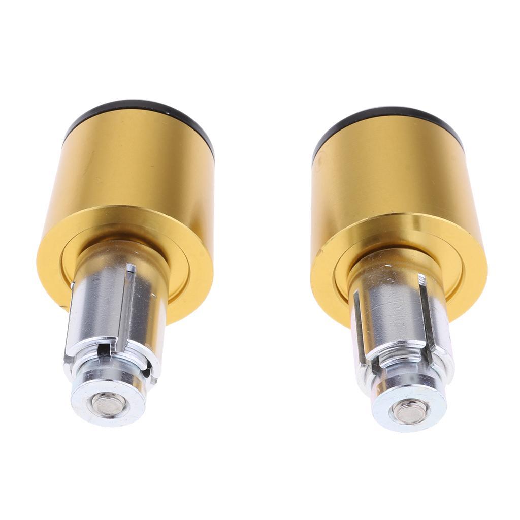 CNC Aluminum Motorcycle Handlebar Grip Plugs Bar End Caps for Yamaha Gold + Green