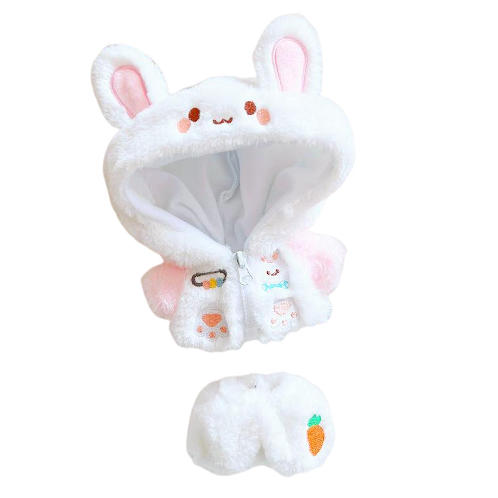 7.8 inch Doll Dress up Zipper Coat Pants Set Doll Changing Clothes, Fashion Doll Plush Clothes for Doll