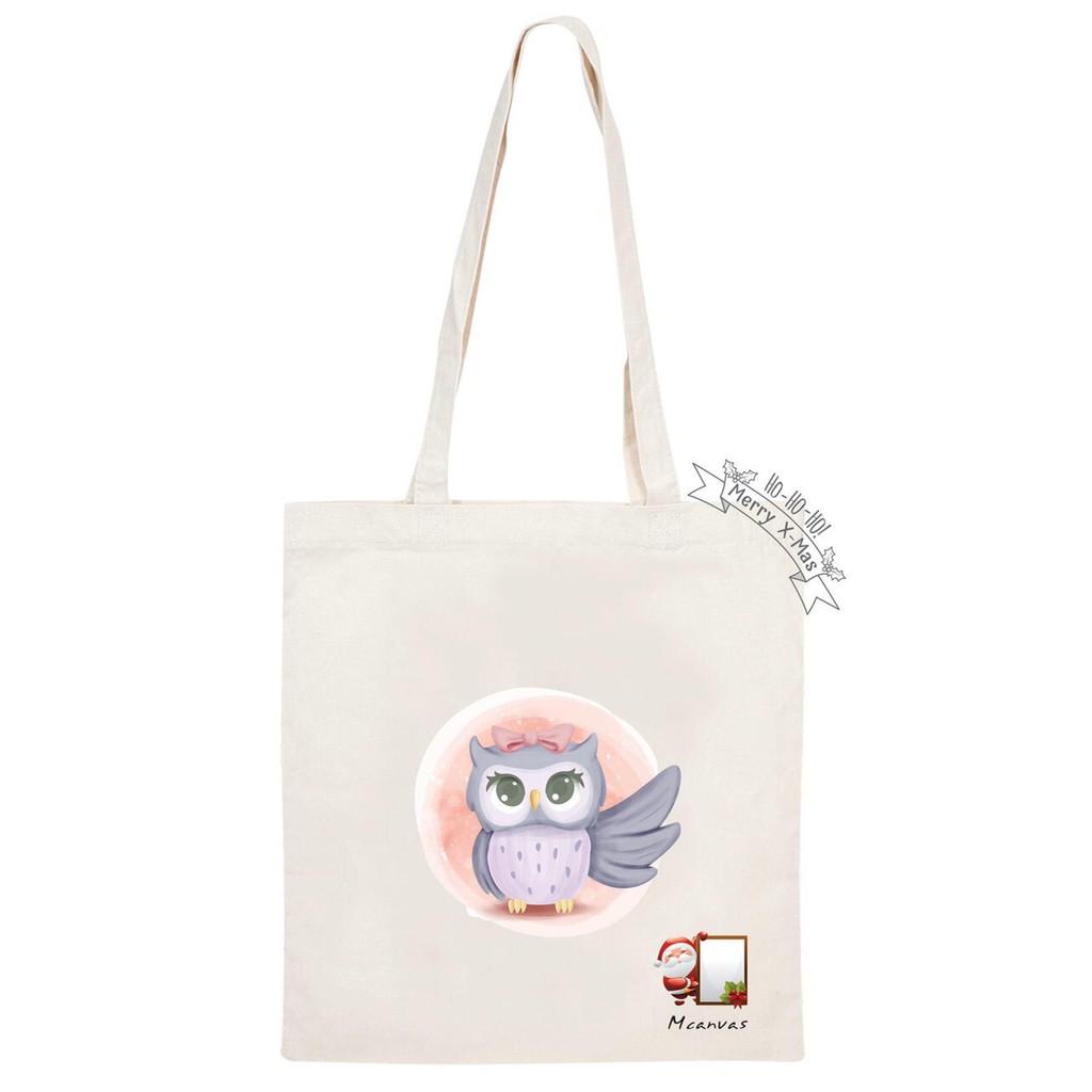 Túi vải bố canvas tote đựng đồ quần áo đeo vai thời trang nhỏ giá rẻ