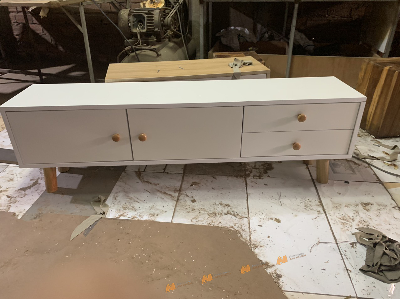 Made in VN - KỆ TV MẪU LANI - gỗ mdf 17mm công ty Mộc Phát độ bền trên 30 năm AN011