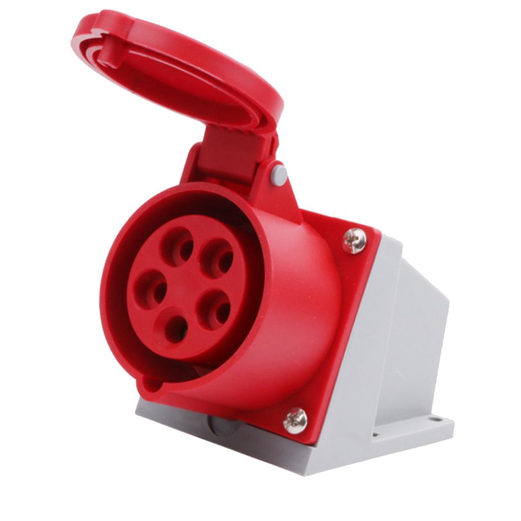 Waterproof 3P+N+E Industrial Plug Socket AC 380-415V 16A Amp IP67 5-Pin