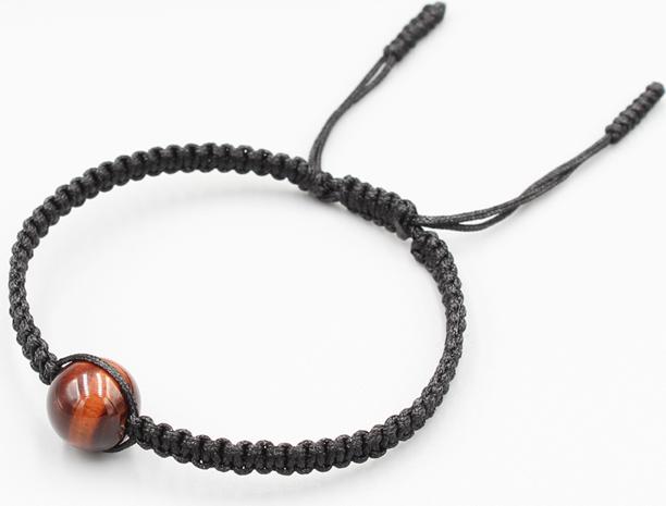 Vòng Tay Thắt Dây Thủ Công Phối Đá Mắt Hổ Đỏ Tự Nhiên 10MM