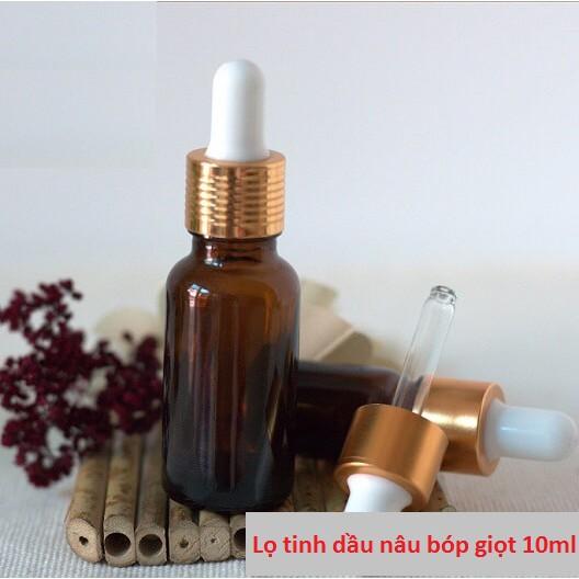 Combo 20 Lọ đựng tinh dầu nâu bóp giọt 10ml