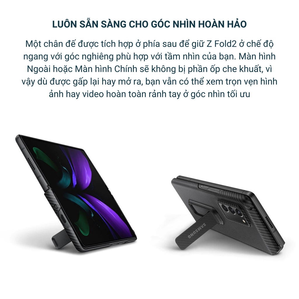 Ốp lưng Samsung Z Fold 2 Aramid Standing -Hàng chính hãng