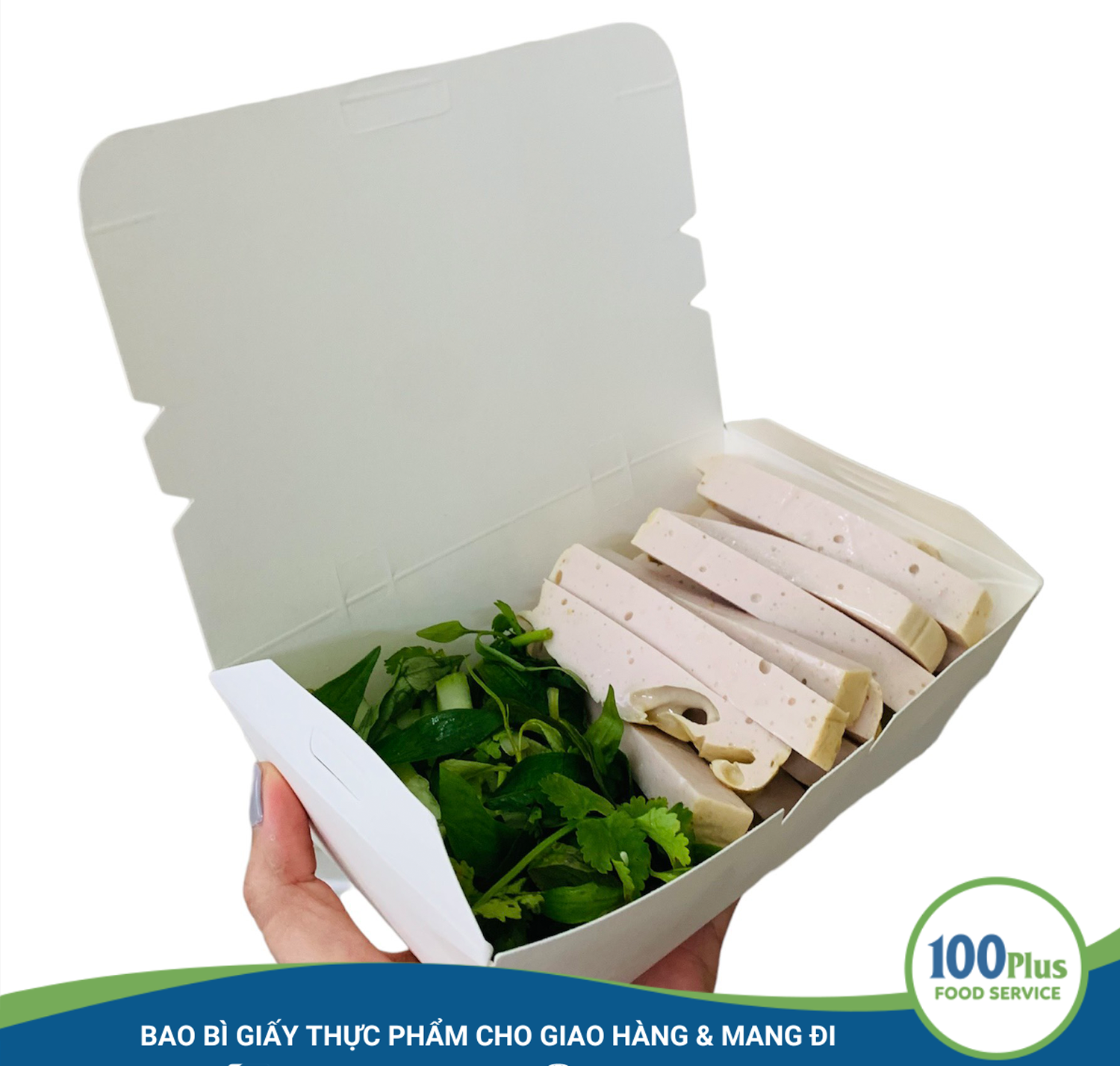 100 HỘP CƠM GIẤY TRẮNG
