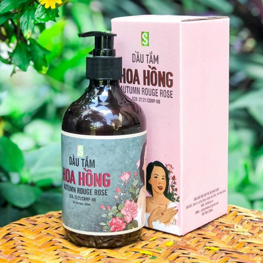 Sữa Tắm Hoa Hồng Sinh Dược Thiên Nhiên Chăm Sóc Dưỡng Da Mịn Màng Trắng Sáng Dung Tích 500ml