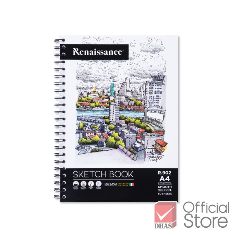 Sổ 50 giấy vẽ phác thảo Renaissance Sketchbook R-902 100G 50SH