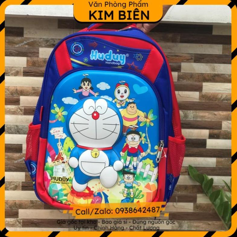 ️sỉ vpp,sẵn hàng️ Balo tiểu học, cặp học sinh cấp 1 chống gù lưng DORAEMON siêu nhẹ, chống thậm nước - VPP Kim Biên