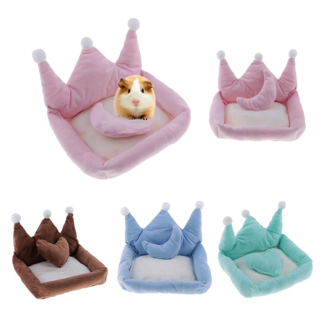 Cute Crown Shape Dog Sleeping Bed Cozy Winter Warm Cat Dog House Pink
