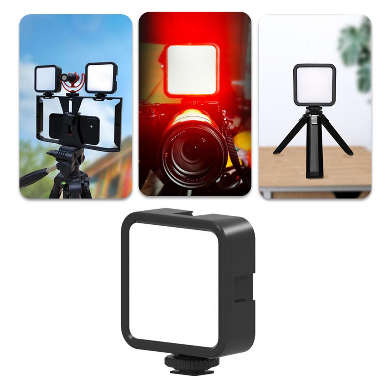 LED Video Lamp Adjustable Light Modes Camera Light Rechargeable for Microphone Micro Vlog Professional Cameras