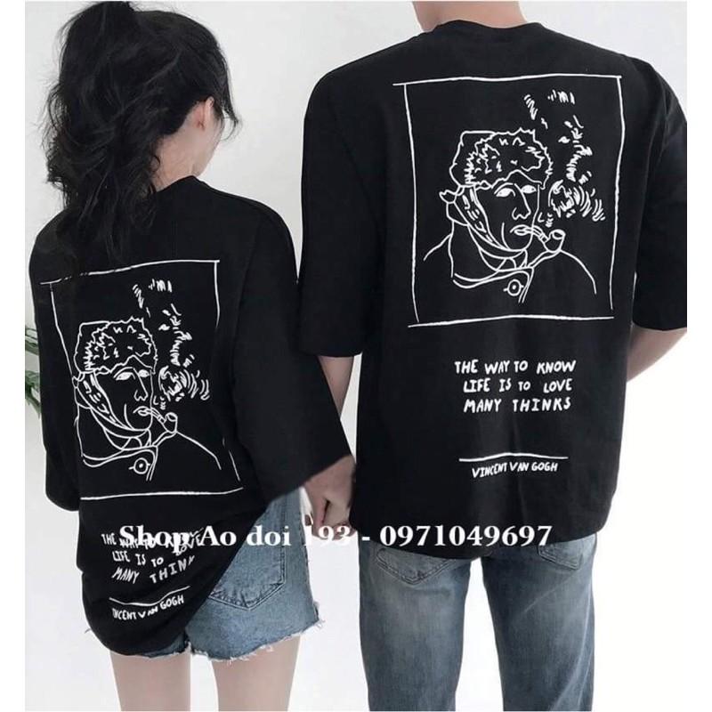 Áo thun Unisex form rộng tay lở