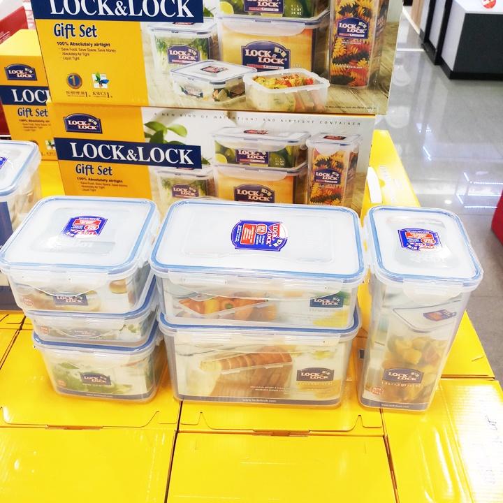 Bộ hộp nhựa LOCK&LOCK 6 hộp đủ kích thước, đáp ứng mọi nhu cầu