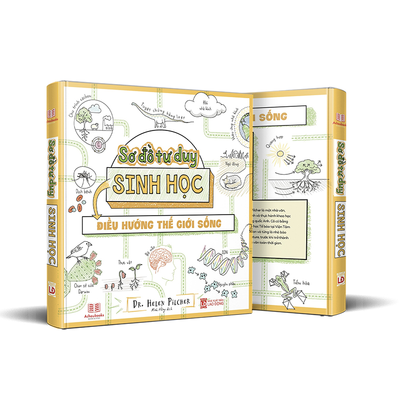 Sách Sinh Học - Sơ Đồ Tư Duy Sinh Học - Bổ Sung Kiến Thức Thế Giới Tự Nhiên Cho Học Sinh Cấp 2, Cấp 3 - Á Châu Books