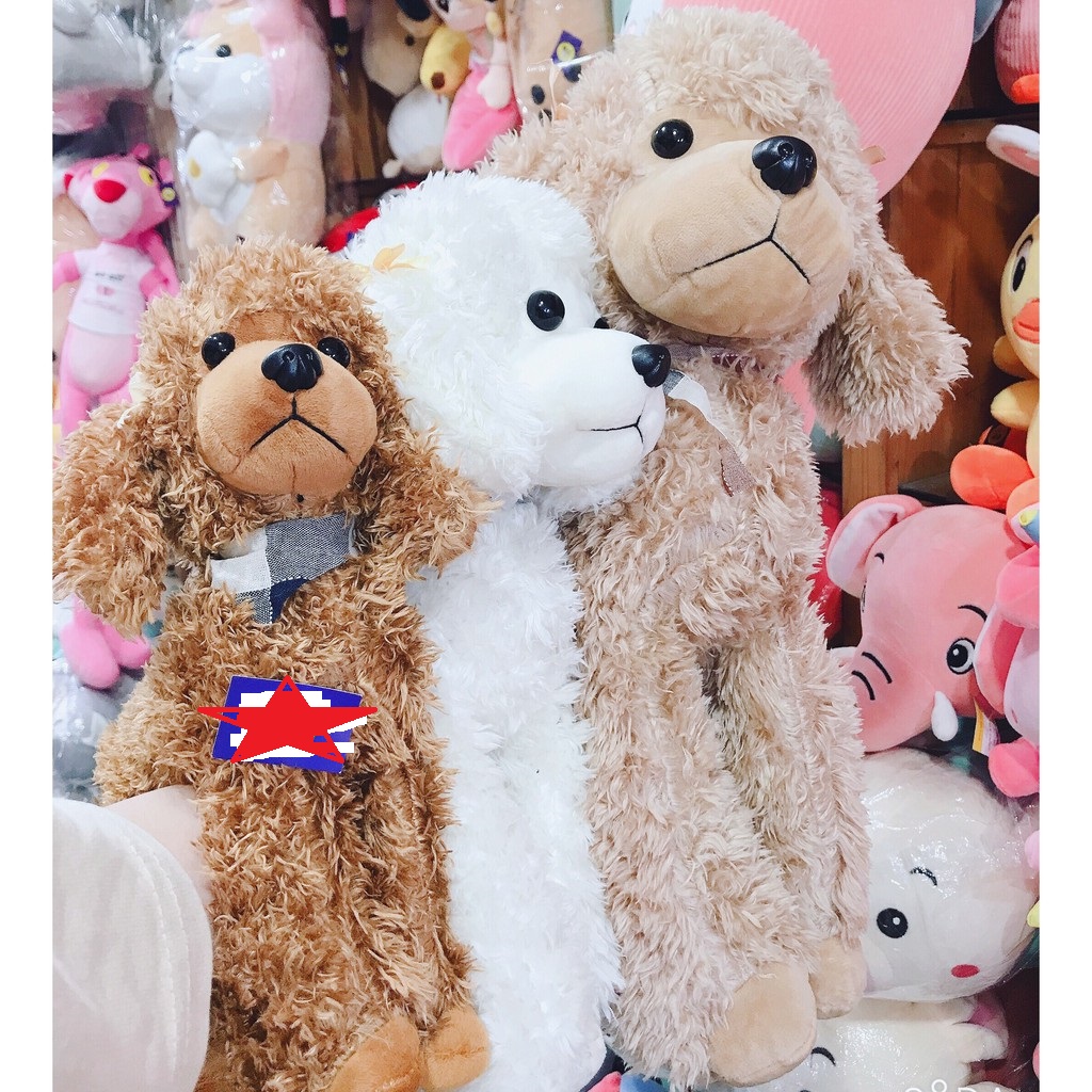 Gấu bông chó Poodle lông xù cao cấp, quà tặng thú nhồi bông hàng nhập khẩu