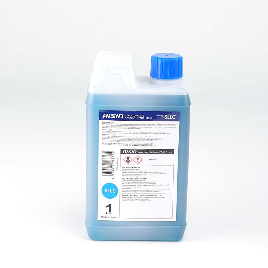 Nước Làm Mát Động Cơ Màu Xanh Dương AISIN Super Long Life Coolant 50% 1 Lít SCPM50A1LB - Nhập Khẩu Chính Hãng