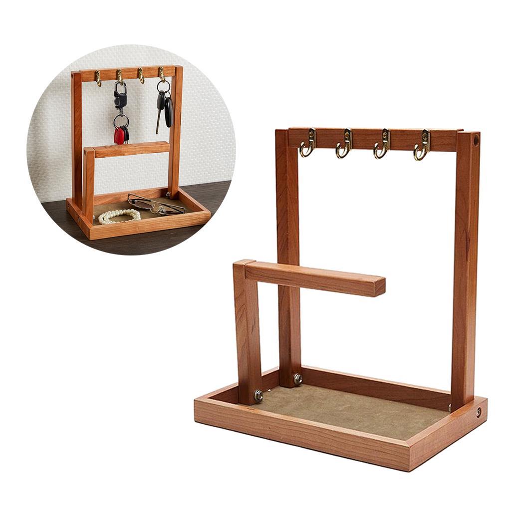 Mail Sorter Desktop Mail & Key Holder Organizer with Key Hooks 228x150x260mm