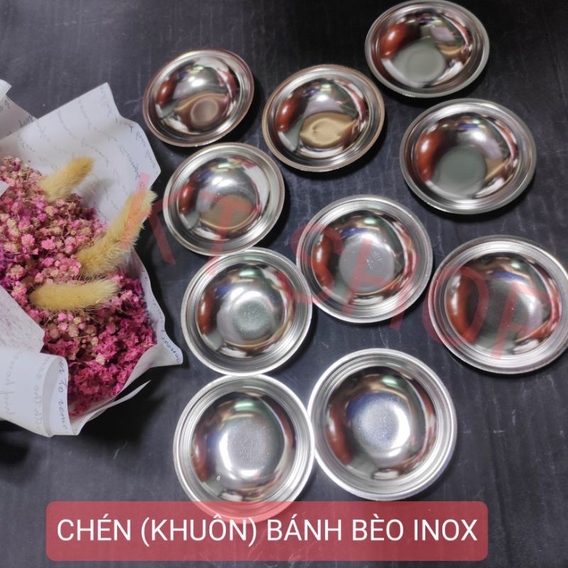 Chén (khuôn) bánh bèo inox 10 cái