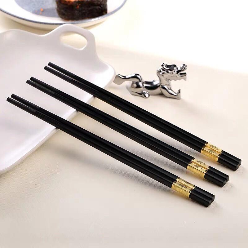 Bộ 10 Đôi Đũa Khảm Vàng Khảm Bạc Phong Cách Nhật Bản, Có Hộp đựng 2248 KHO SỈ GIÁ GỐC 88