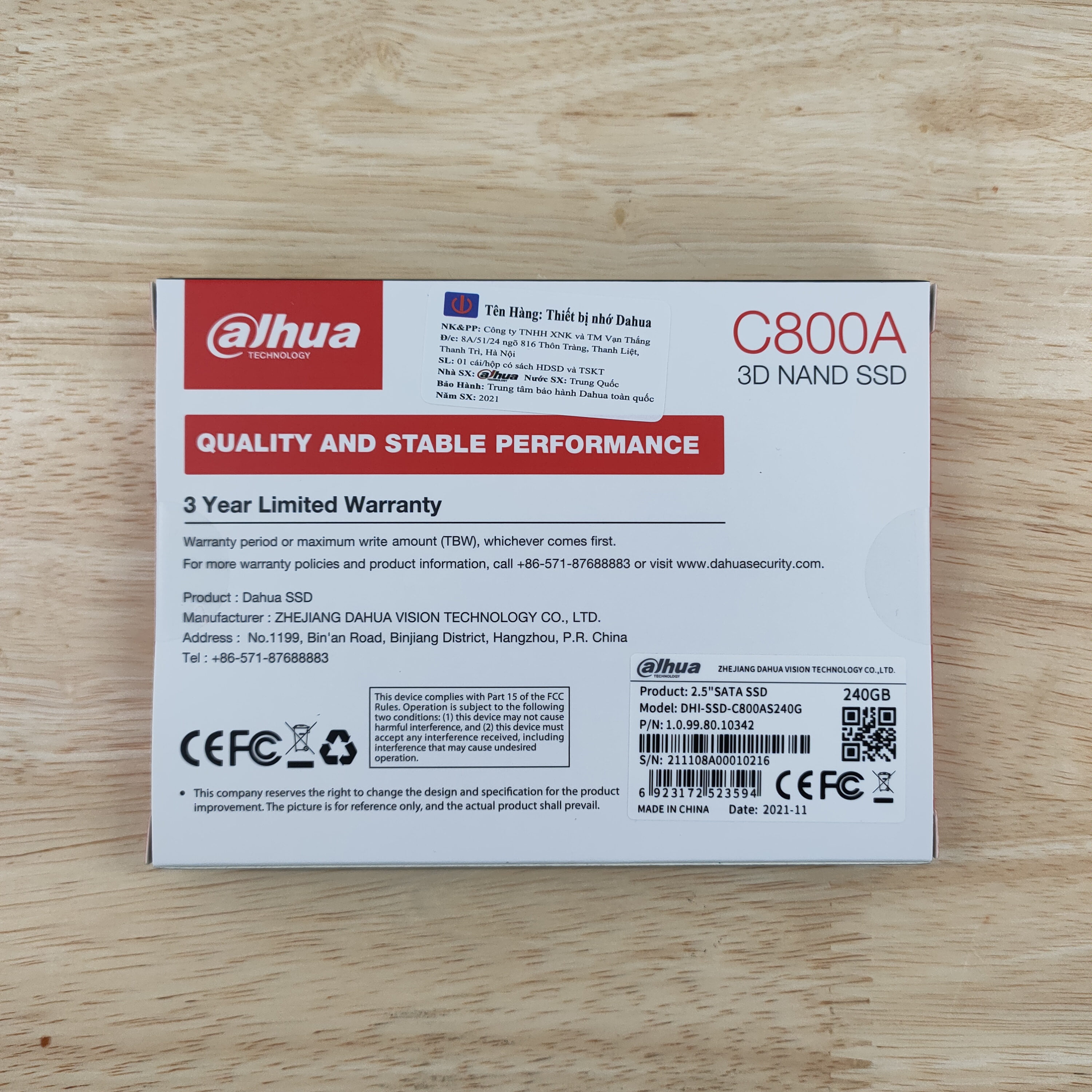 Ổ cứng SSD 2.5 inch DAHUA C800A 240GB SATA 3 - Hàng chính hãng