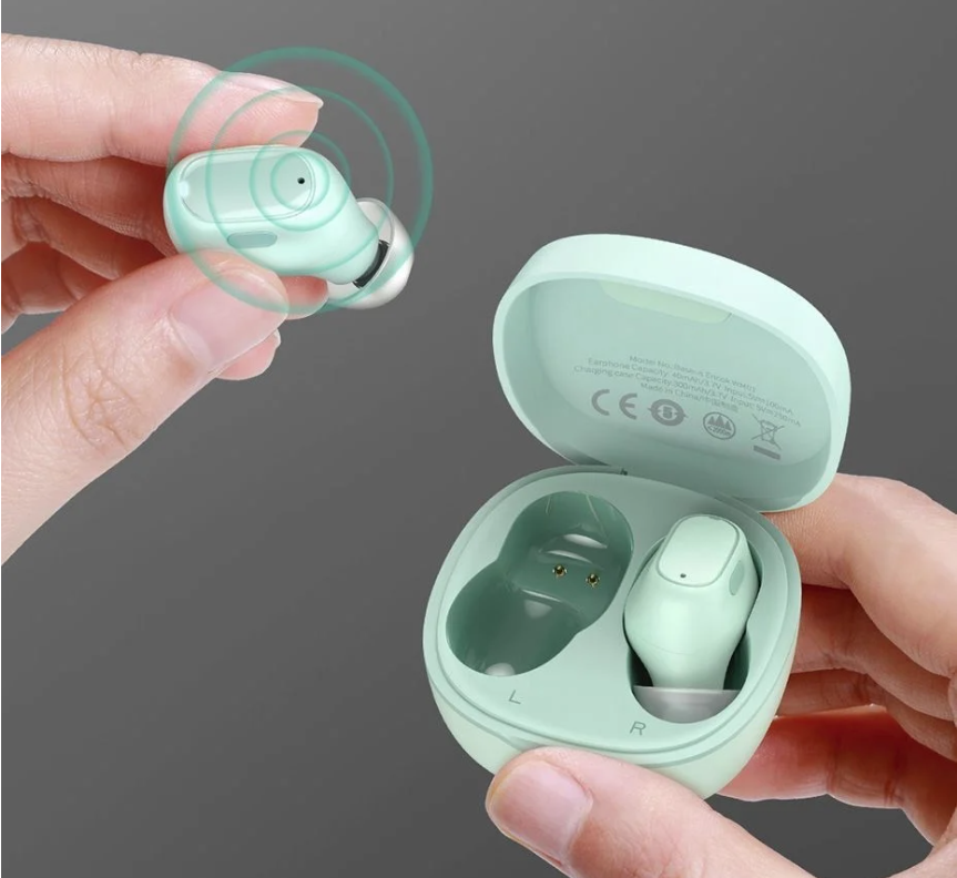 Tai nghe Bluetooth Baseus Encok True Wireless Earphones WM01 (TWS, Bluetooth 5.0, Stereo Earbuds, Touch Control, Noise Cancelling) - Xanh Ngọc -  Hàng chính hãng