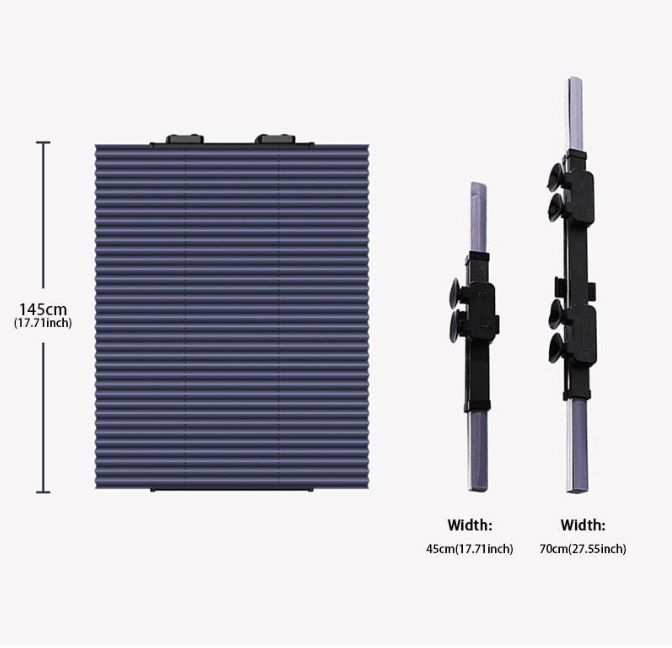 Rèm che nắng ô tô - Size 70cm - Rèm che nắng ô tô tự cuốn linh động cao cấp cho các loại xe.