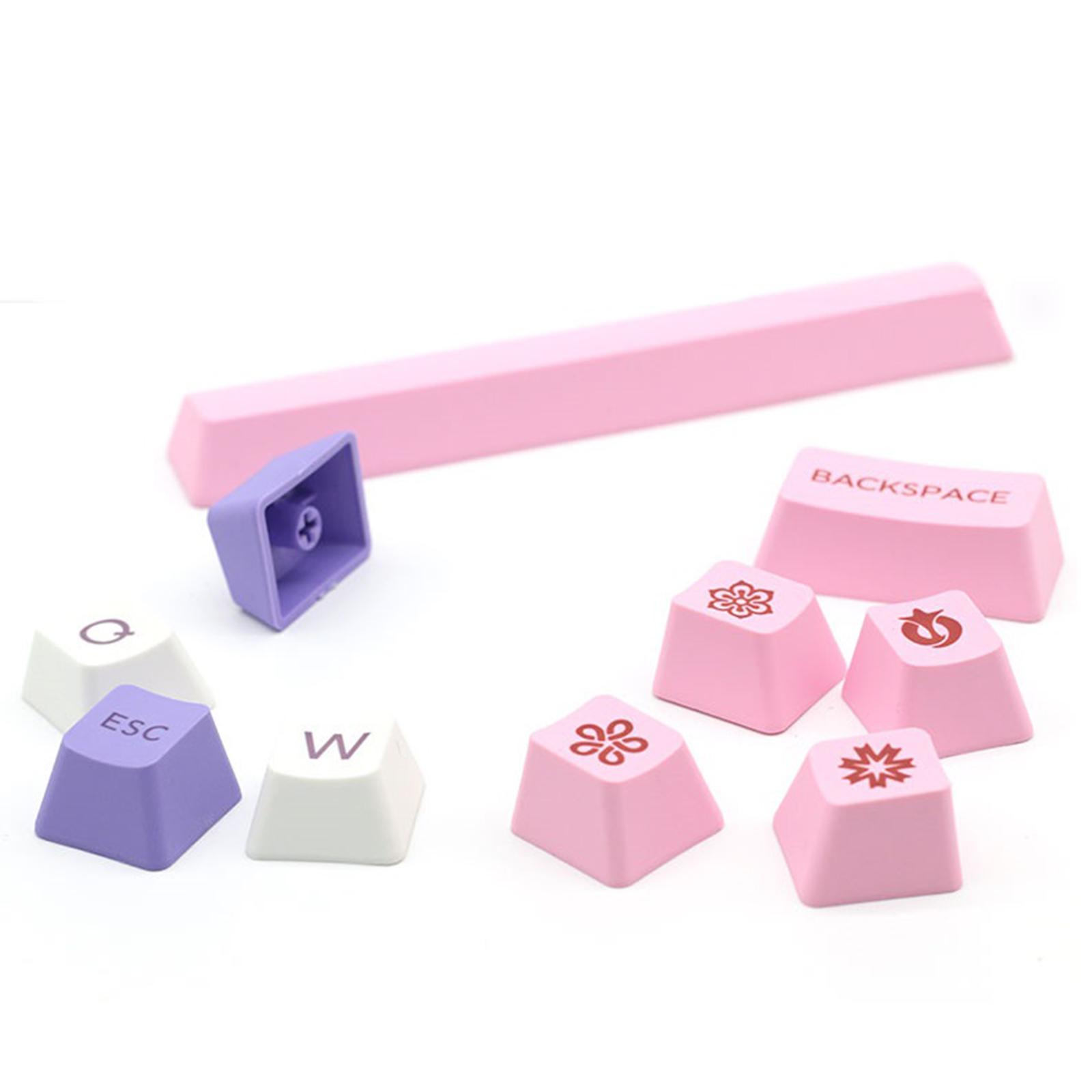108 Keys Set Mechanical Switch Keyboard Keys 104 Keys Basic And 4 Special DIY Keys Pink And