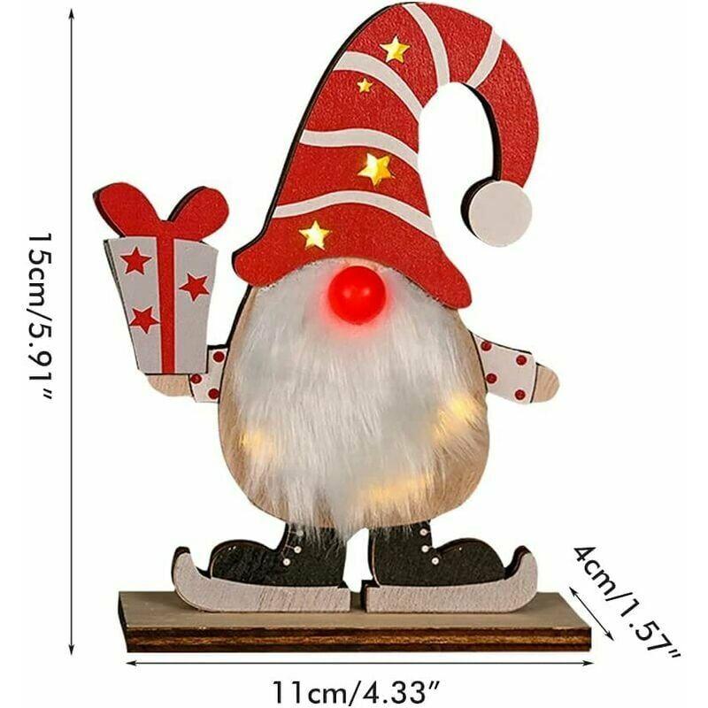 2-PCS Đồ trang trí Giáng sinh khác cho Giáng sinh Đèn lùn Lễ Tạ ơn, trang trí búp bê lùn, trang trí trong lùn gỗ Giáng sinh mùa thu Lễ Tạ ơn-Mũ màu xám + Mũ đỏ