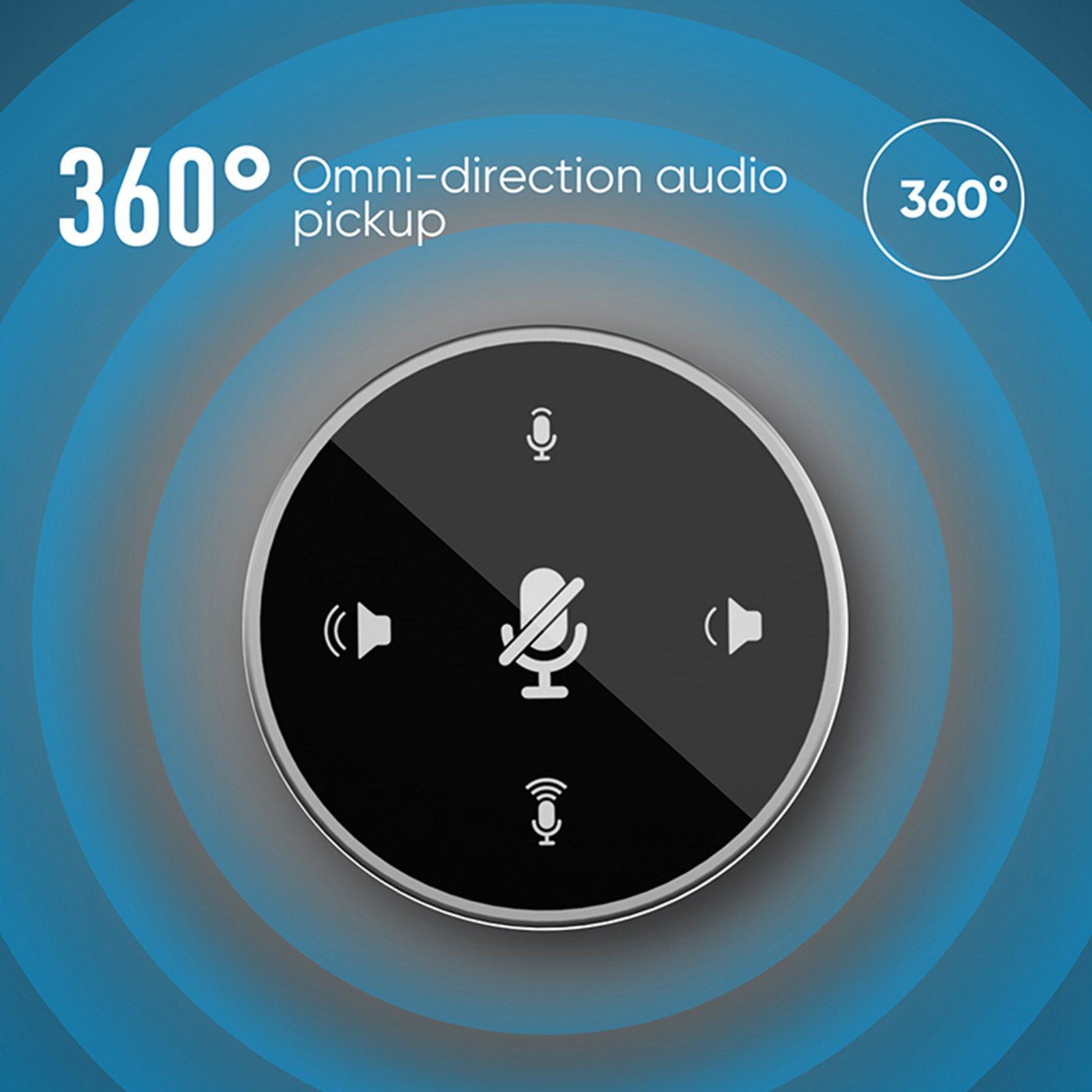 2Pcs USB Conference Microphone w/Speaker Mic w/ Mute for Desktop Computerk